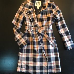 BB Dakota Plaid Trench Coat